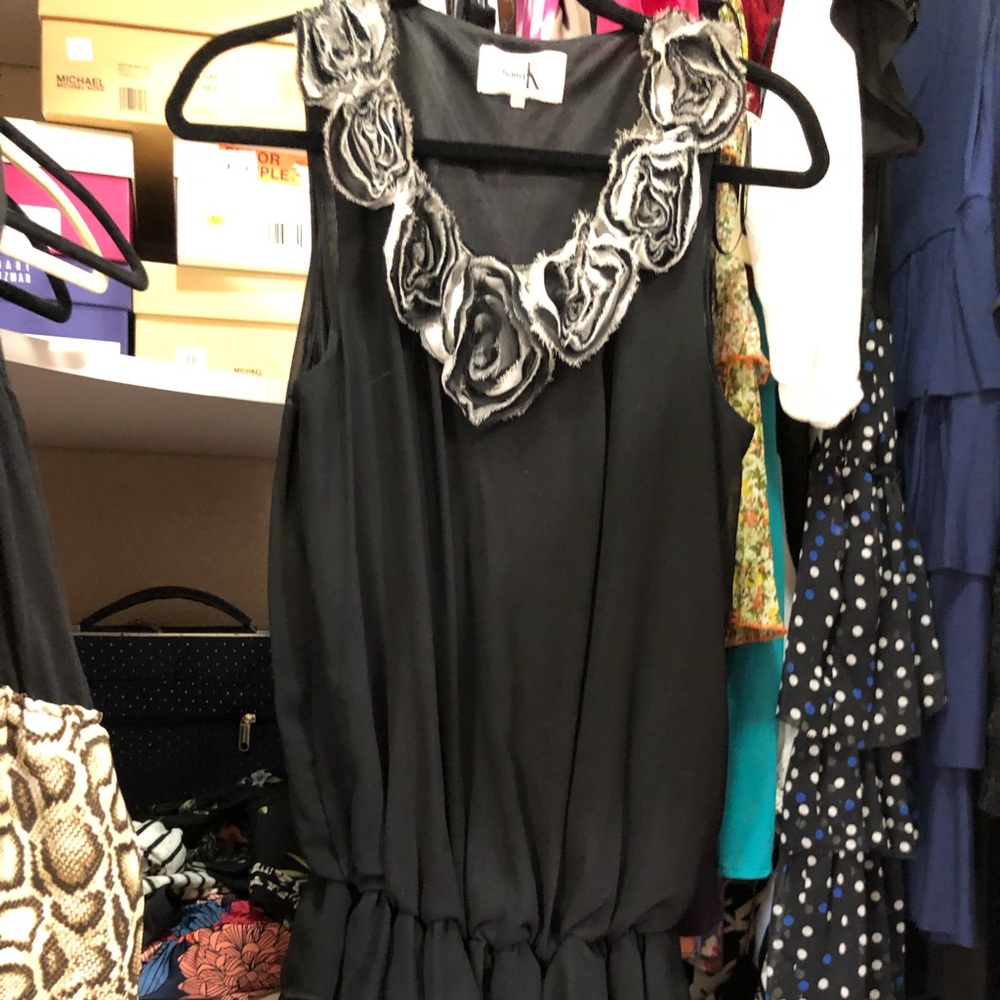 Black top with flowers